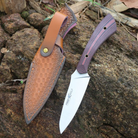 D2 Blade G10 Handle Fixed Survival Outdoor EDC Knife for Camping Hunting Hiking Fishing UD405532